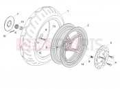 Rear wheel - Aprilia SR 50 R 2021