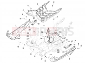 Central cover - Footrests - Piaggio 1 Moped 25Km/h 2021