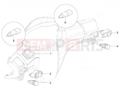 Selectors - Switches - Buttons - Piaggio Typhoon 50 4T 4V (USA / CA) 2022