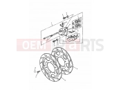 Triumph 1993 TRIDENT Front Brake Caliper & Disc