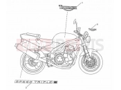 Bodywork Decals - Triumph SPEED TRIPLE 141872 > 210444 2003