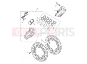 Front Brake Caliper & Discs - Triumph SPEED TRIPLE 461332 > 735437 2011