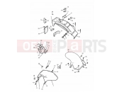Mudguards, Chainguard, Battery Box Executive - Triumph SPRINT CARBS 1997