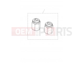 Triumph 2020 STREET SCRAMBLER Valve Cap Kit, Bubble Badge, Chrome