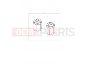 Triumph 2021 TIGER 1200 XCX Valve Cap Kit, Bubble Badge, Chrome