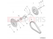 DRIVE TRAIN » DRIVE TRAIN, CLUTCH, DRIVEN - (C700425-3) - Polaris PRO XD 2000D (R02) (D21BBPD4B4) 2021
