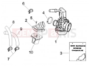 gilera 2006 Runner 50 SP Race Carburettor, assembly - Union pipe