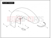 FRONT FENDER - Harley-Davidson CVO ULTRA CLASSIC BLACK - FLHTCUSE5 BLK 2010