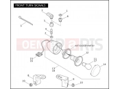 FRONT TURN SIGNALS - Harley-Davidson DYNA STREET BOB - FXDB 2010