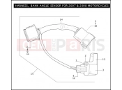 HARLEY-DAVIDSON STANDARD SIDECAR  - TLE HARNESS, BANK ANGLE SENSOR FOR 2007 & 2008 MOTORCYCLES