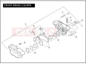 FRONT BRAKE CALIPER - Harley-Davidson DYNA STREET BOB - FXDB 2009