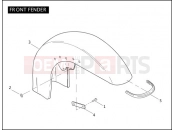 FRONT FENDER - Harley-Davidson CVO ROAD KING - FLHRSE4 2008