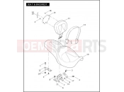SEAT & BACKREST - Harley-Davidson CVO ROAD KING - FLHRSE4 2008