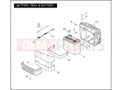 Harley-Davidson 2008 DYNA DYNA FAT BOB  - FXDF BATTERY TRAY & BATTERY