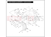 Harley-Davidson 2008 SOFTAIL CROSS BONES  - FLSTSB REAR FENDER & SUPPORTS - FLST & FLSTC