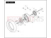 REAR WHEEL - Harley-Davidson CVO ROAD KING - FLHRSE3 2007
