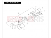 Harley-Davidson 2007 DYNA DYNA STREET BOB  - FXDB FRONT BRAKE CALIPER