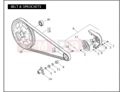 BELT & SPROCKETS - Harley-Davidson VRSCAW V-ROD - VRSCAW 2007