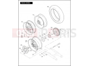 REAR WHEEL - Harley-Davidson VRSCAW V-ROD - VRSCAW 2007