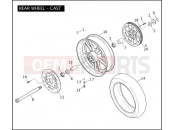HARLEY-DAVIDSON DYNA 35TH ANV SUPER GLIDE  - FXD35 REAR WHEEL - CAST