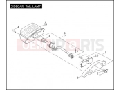 Harley-Davidson 2006 TOURING ROAD GLIDE  - FLTRI SIDECAR TAIL LAMP