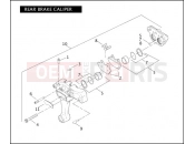 REAR BRAKE CALIPER - Harley-Davidson CVO V-ROD - VRSCSE 2005