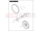 HARLEY-DAVIDSON DYNA SUPER GLIDE CUSTOM  - FXDCI FRONT WHEEL - LACED