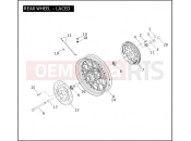 HARLEY-DAVIDSON DYNA WIDE GLIDE  - FXDWG REAR WHEEL - LACED