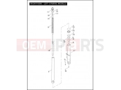FRONT FORK - LEFT (FAIRING MODELS) - Harley-Davidson FLHTC/I SIDECAR - SIDECAR FOR FLHTC/I 2005