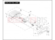 SIDECAR TAIL LAMP - Harley-Davidson ROAD KING - FLHRI 2004