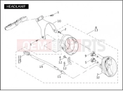 Harley-Davidson 2004 VRSC VRSCB V-ROD 98  - VRSCB 98 HEADLAMP
