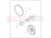 FRONT WHEEL - LACED - Harley-Davidson DYNA SUPER GLIDE T-SPORT - FXDXT 2001