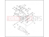 REAR FORK, DEBRIS DEFLECTOR & BELT GUARD - Harley-Davidson DYNA SUPER GLIDE T-SPORT - FXDXT 2001