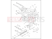 HARLEY-DAVIDSON DYNA LOW RIDER  - FXDL FRAME, REAR FORK & JIFFY STAND
