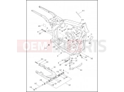 HARLEY-DAVIDSON DYNA WIDE GLIDE  - FXDWG FRAME, REAR FORK & JIFFY STAND