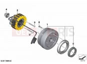 BMW Motorrad BMW 2020 C models C 400 X (0C09, 0C19) Alternator starter overrunning clutch