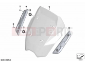BMW Motorrad BMW 2020 C models C 400 X (0C09, 0C19) Windshield / mounting