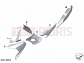 BMW Motorrad BMW 2020 C models C 400 X (0C09, 0C19) Trimpanel components U751 alpine-white 3 | Trimpanel components U751 alpine-white 3