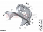 BMW Motorrad BMW 2020 C models C 400 X (0C09, 0C19) Instruments combination covering | Instruments combination covering