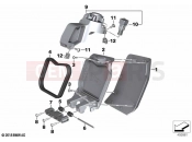 BMW Motorrad BMW 2020 C models C 400 X (0C09, 0C19) Storage compartment trim legshield 2