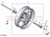 BMW Motorrad BMW 2020 C models C 400 X (0C09, 0C19) Front wheel 2