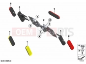 BMW Motorrad BMW 2020 C models C 400 X (0C09, 0C19) Number plate baseplate, reflectors 2 2