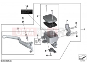 BMW Motorrad BMW 2020 C models C 400 X (0C09, 0C19) Handbrake lever, front wheel 2