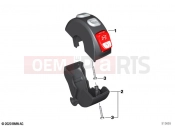 BMW Motorrad BMW 2020 C models C evolution (0C03) Multifunction switch right button grey