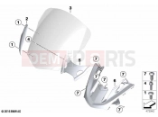 BMW Motorrad BMW 2023 K models K 1600 Bagger 22 (0F61, 0F63) Windshield / mounting | Windshield / mounting
