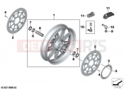 BMW Motorrad BMW 2023 K models K 1600 Bagger 22 (0F61, 0F63) Forged wheel, front | Forged wheel, front
