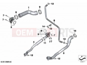 BMW Motorrad BMW 2023 K models K 1600 Bagger 22 (0F61, 0F63) Cooling system coolant hoses | Cooling system coolant hoses