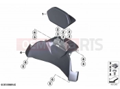 BMW Motorrad BMW 2023 K models K 1600 Bagger 22 (0F61, 0F63) Backrest pad with backrest | Backrest pad with backrest