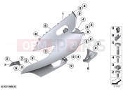 BMW Motorrad BMW 2020 K models K 1600 Bagger 22 (0F61, 0F63) Upper trim section | Upper trim section