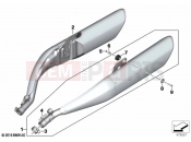 BMW Motorrad BMW 2020 K models K 1600 Bagger 22 (0F61, 0F63) Muffler system | Muffler system
